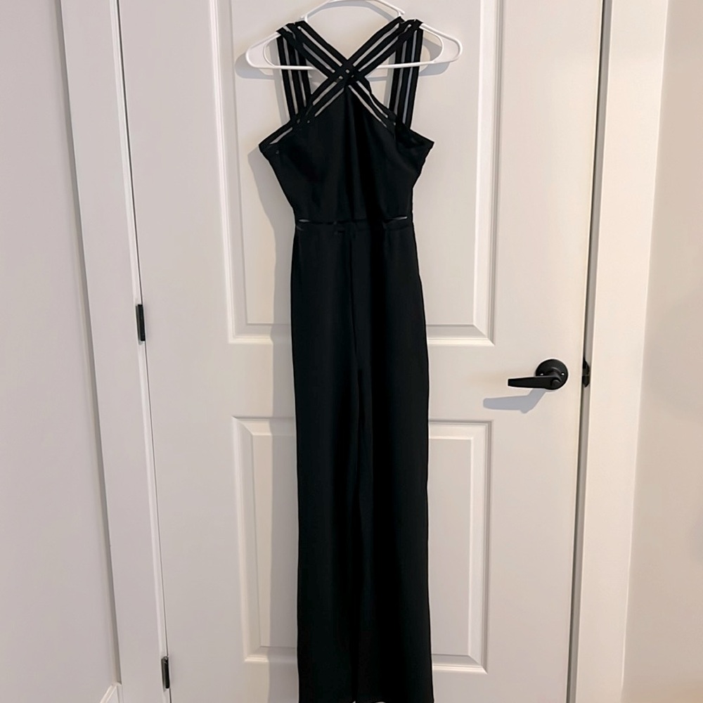 Cris cross wide leg romper